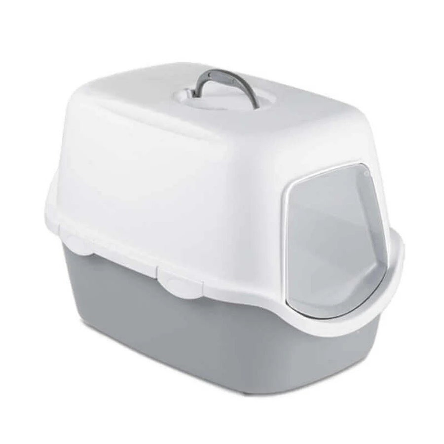 Stefanplast (Стефанпласт) Cathy - Туалет закрытый для котов; 56х40х40 см (Белый / Серый): цены и характеристики