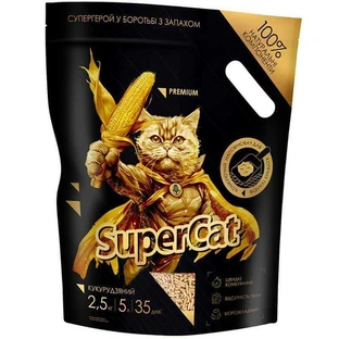 Super Cat - Кукурудзяний наповнювач Преміум для котячого туалету; 2,5 кг
