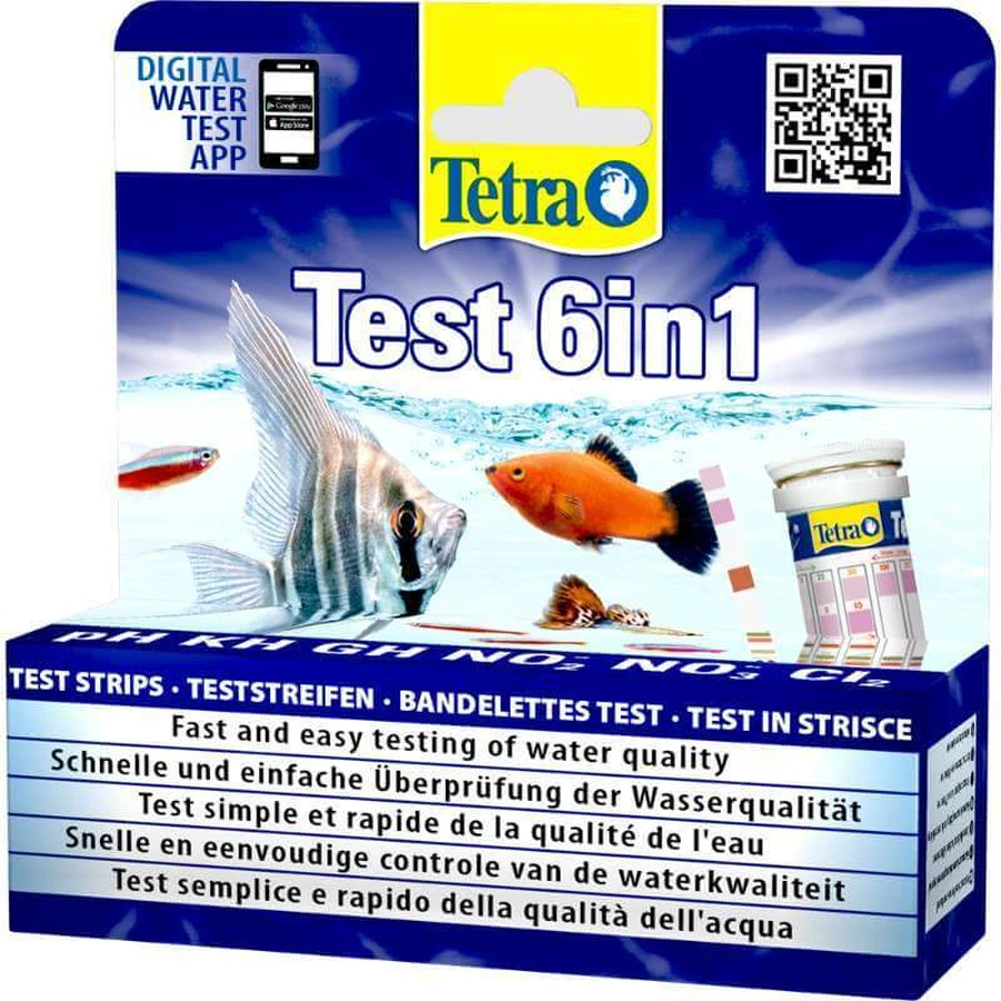 Tetra (Тетра) Test 6 in1 - Тест для определения качества воды для аквариумов; 25 шт./уп.: цены и характеристики
