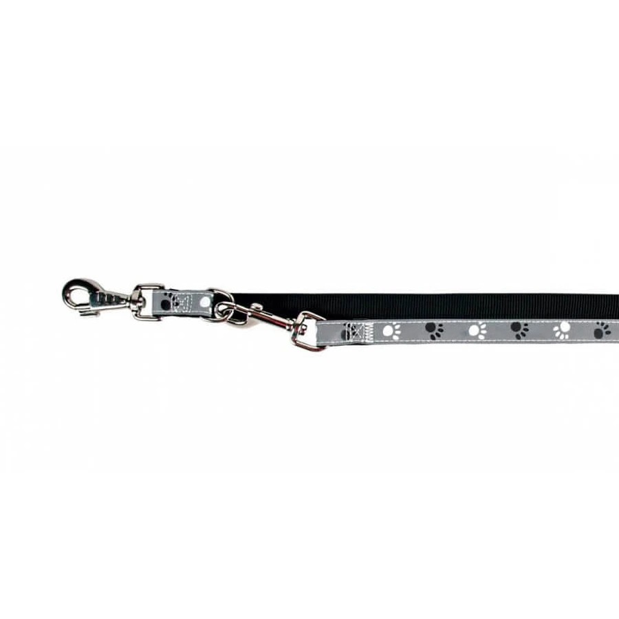 Trixie (Трикси) Silver Reflect Adjustable Leash - Поводок-перестежка со свето-отражающими элементами; 2,5х200 см (Серый): цены и характеристики