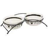 Trixie Eat on Feet Bowl Set - Миски керамические на металлической подставке для собак и кошек; 2х600 мл
