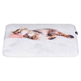 Trixie (Трикси) Nani Lying Mat - Матрас с рисунком кошки для маленьких котов и кошек; 40х30 см (Серый)