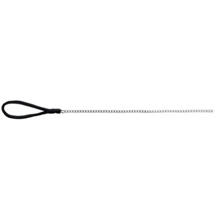 Trixie (Тріксі) Chain Leash with Nylon Hand Loop - Повідець-ланцюг з нейлоновою ручкою; 4 мм / 1 м (Чорний)
