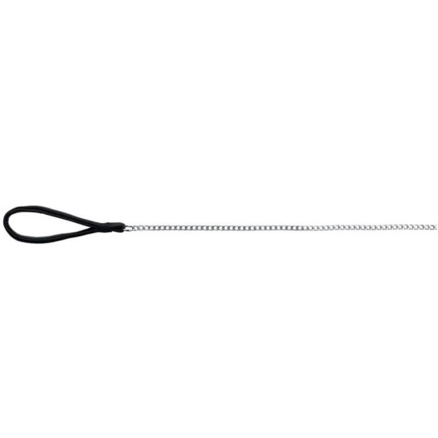 Trixie (Тріксі) Chain Leash with Nylon Hand Loop - Повідець-ланцюг з нейлоновою ручкою; 4 мм / 1 м (Чорний): ціни та характеристики