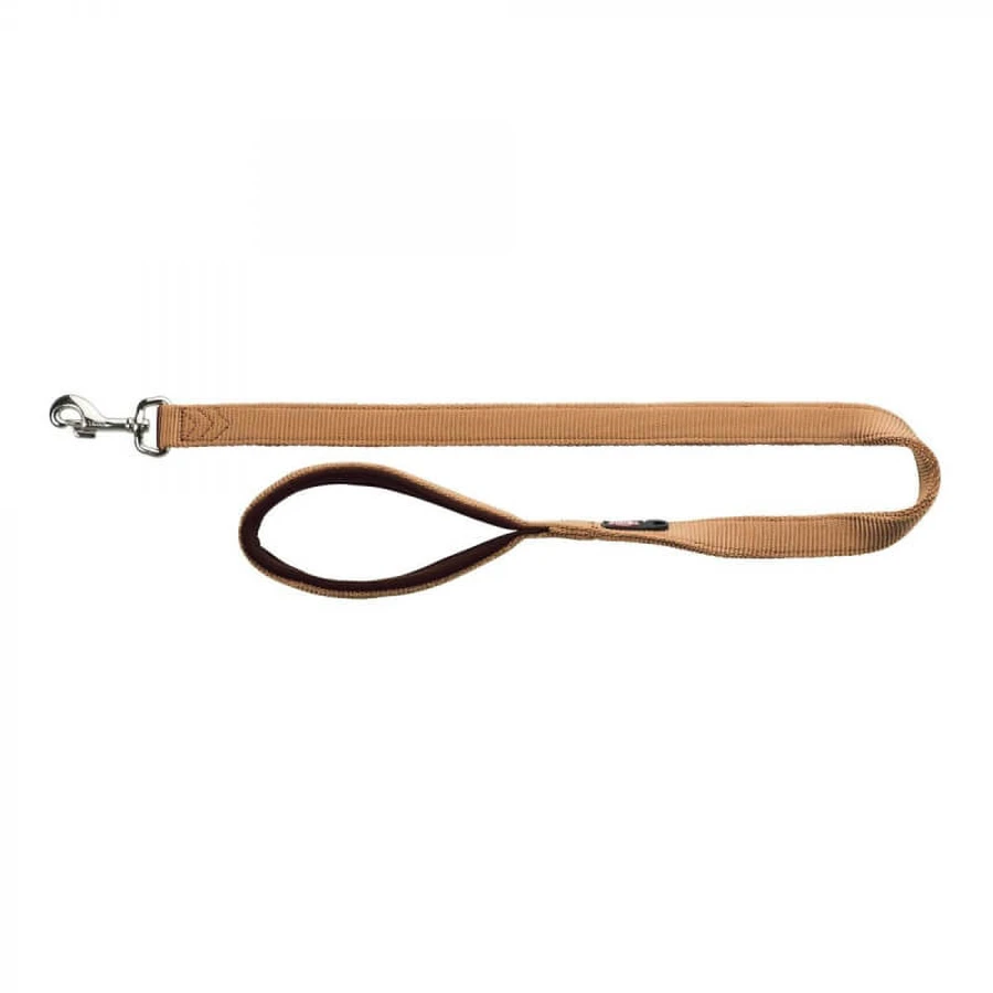 Trixie (Тріксі) Premium Leash - Повідець нейлоновий з неопреновою петлею; 1,5х120 см (Карамельний): ціни та характеристики