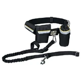 Trixie (Трикси) Waist Belt with Leash- Ремень поясной с поводком для собак; комплект (Черный)