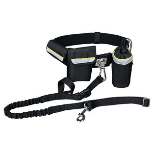 Trixie (Тріксі) Waist Belt with Leash- Ремінь поясний з повідцем для собак; комплект (Чорний)
