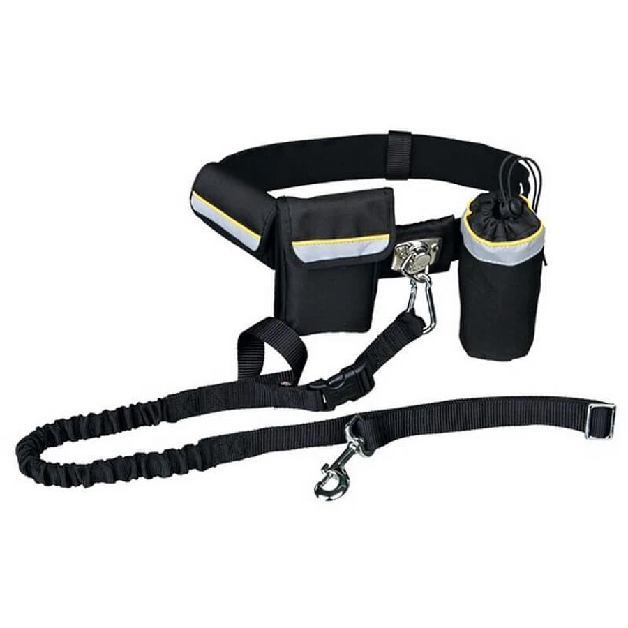 Trixie (Тріксі) Waist Belt with Leash- Ремінь поясний з повідцем для собак; комплект (Чорний): ціни та характеристики