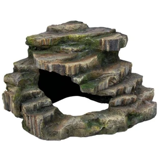 Trixie (Трикси) Decoration Corner Rock with Cave and Platform - Декорация скала с пещерой и платформой для террариума высотой 15 см; 16x12x15 см