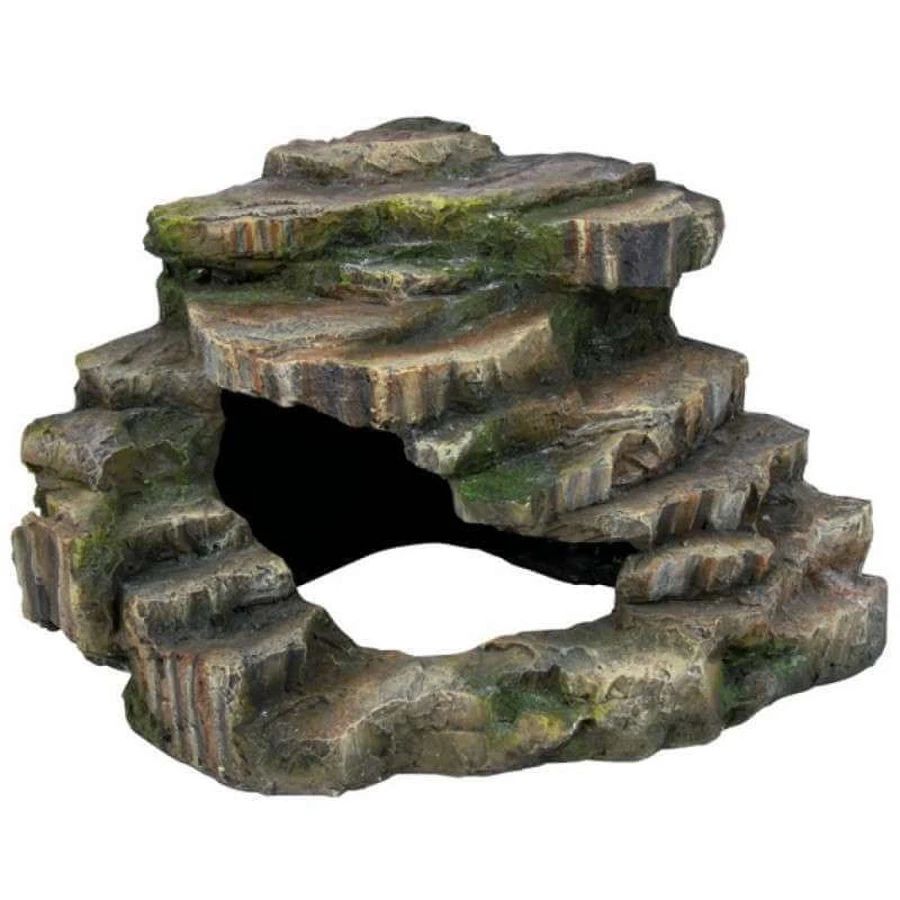 Trixie (Трикси) Decoration Corner Rock with Cave and Platform - Декорация скала с пещерой и платформой для террариума высотой 15 см; 16x12x15 см: цены и характеристики