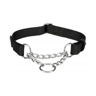 Trixie (Трикси) Premium Stop-the-pull Collar – Ошейник для собак с металлической цепочкой; L–XL (Черный)