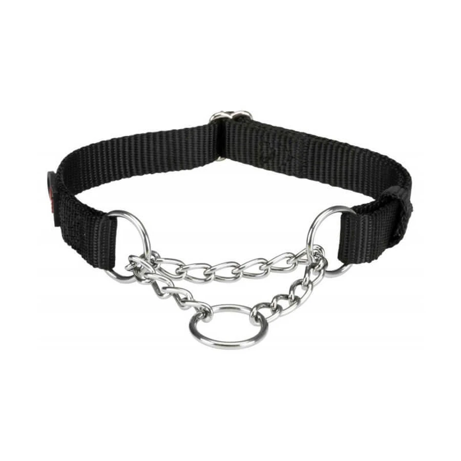Trixie (Трикси) Premium Stop-the-pull Collar – Ошейник для собак с металлической цепочкой; L–XL (Черный): цены и характеристики