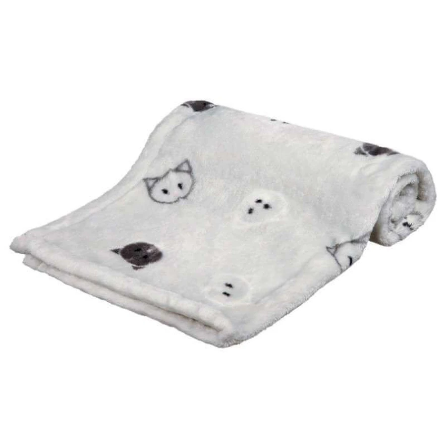 Trixie (Тріксі) Mimi Blanket - М'який плюшевий килимок з мордочками для котів та кішок; 70х50 см (Сірий): ціни та характеристики