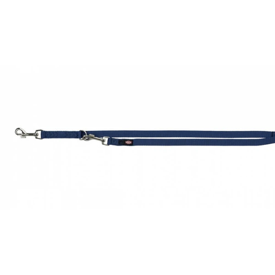 Trixie (Тріксі) Premium Adjustable Leash 3 stage - Повідець-перестібка для собак з 3-ма етапами регулювання; 2х200 см (Синій): ціни та характеристики