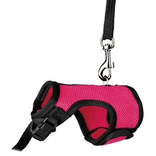 Trixie (Трикси) Soft Harness with Leash - Шлейка-жилетка для грызунов; 9-12/12-18 см (Цвета в ассортименте)