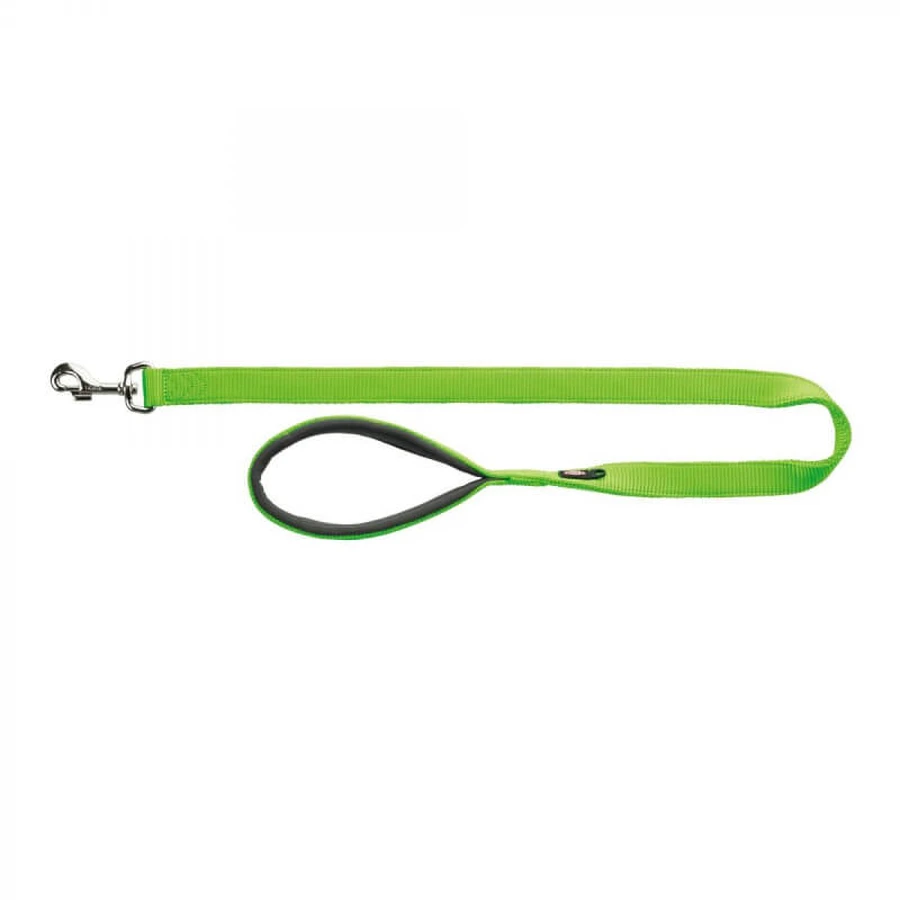 Trixie (Тріксі) Premium Leash - Повідець нейлоновий з неопреновою петлею; 1,5х120 см (Яскраво-зелений): ціни та характеристики