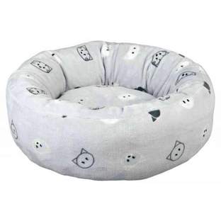 Trixie (Тріксі) Mimi Bed - М'який лежак з мордочками для собак малих порід та котів; 50 см (Сірий)