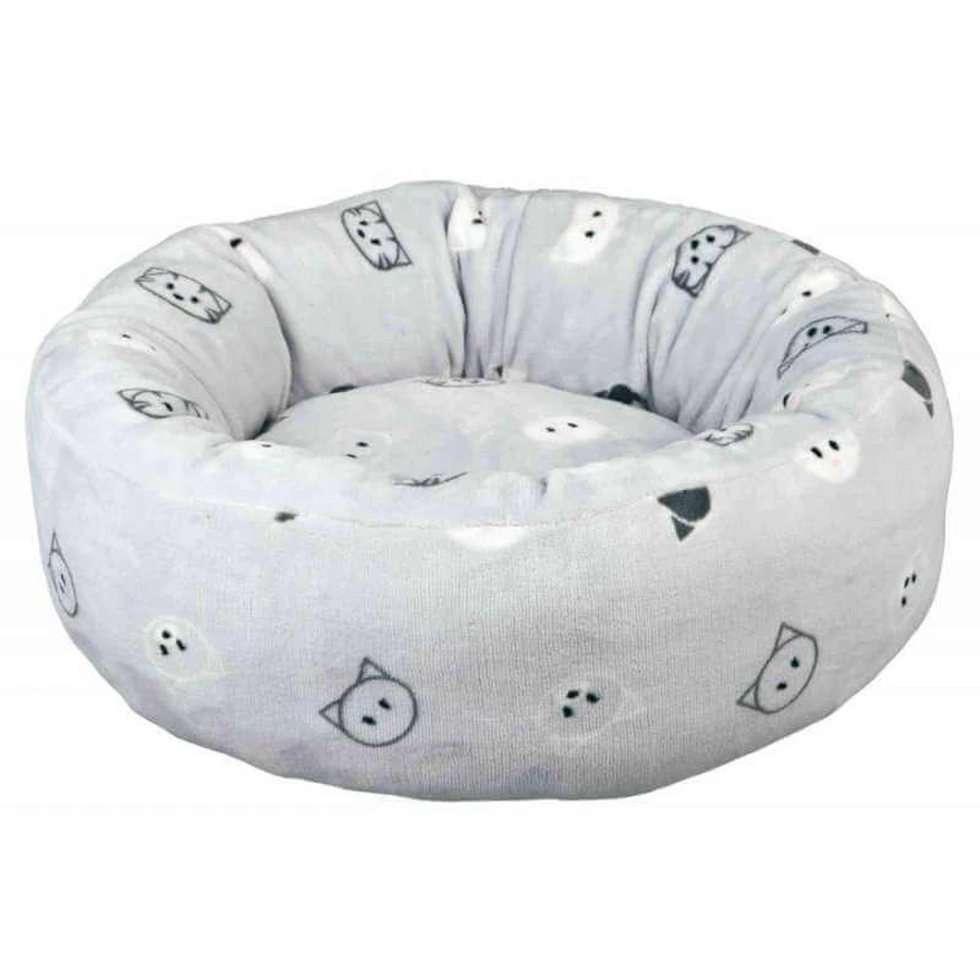 Trixie (Тріксі) Mimi Bed - М'який лежак з мордочками для собак малих порід та котів; 50 см (Сірий): ціни та характеристики