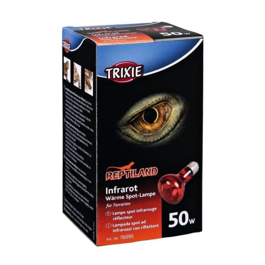 Trixie (Тріксі) Reptiland Infrarot Warme Spot-Lampe - Інфрачервона лампа розжарювання (для обігріву); 50 W: ціни та характеристики