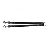 Trixie (Трикси) Basic Leather Leash - Поводок-сворка для двух собак; 1,3х30 см (Черный)