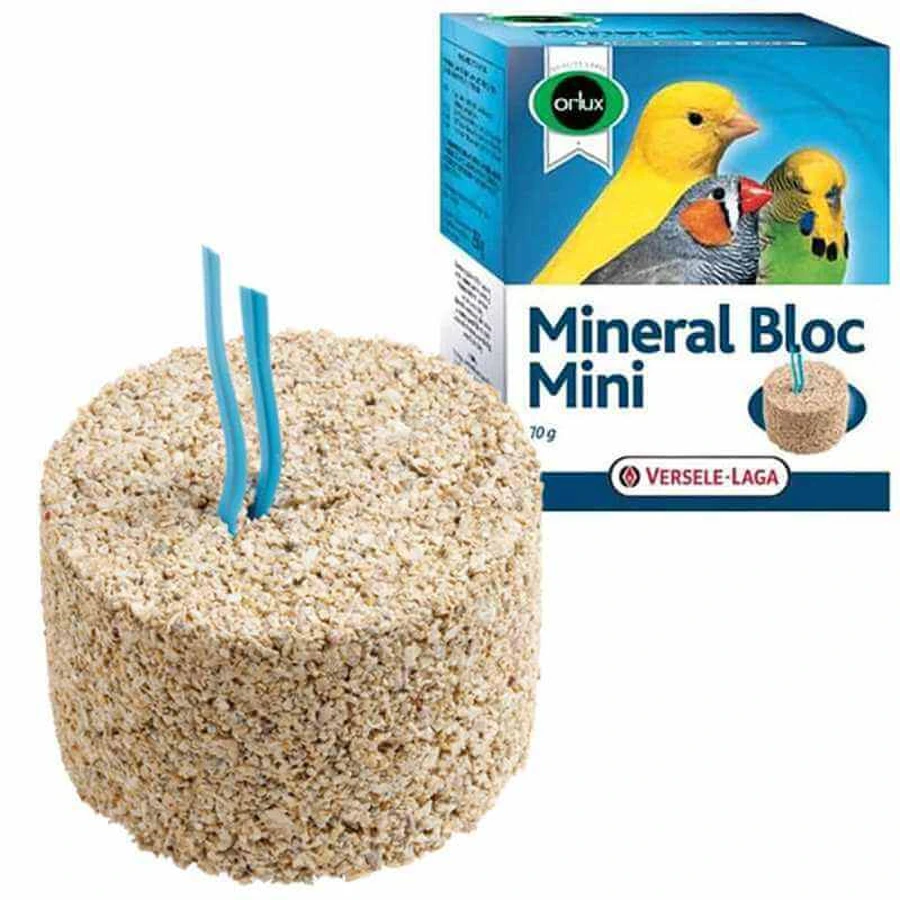Versele-Laga (Верселе-Лага) Orlux Mineral Bloc Mini - Минеральный блок для волнистых попугаев и других мелких птиц; 70 г: цены и характеристики