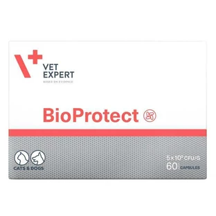 VetExpert (ВетЕксперт) BioProtect - Харчова добавка для собак і котів з дисбалансом мікрофлори шлунково-кишкового тракту; 60 шт.