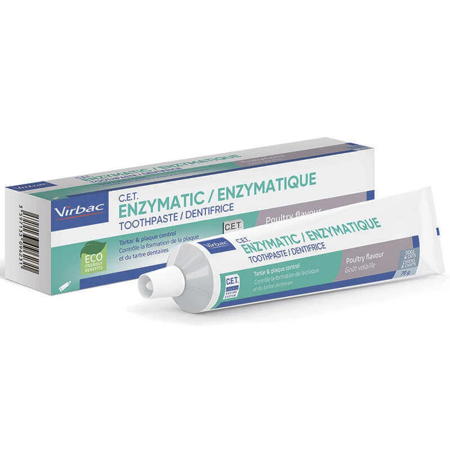 Virbac Enzymatic - Зубная паста Энзиматик со вкусом птицы для собак и котов; 70 г: цены и характеристики