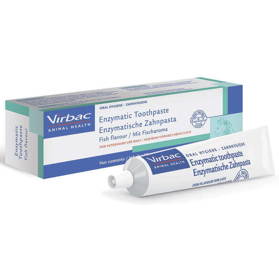Virbac Enzymatic - Зубна паста Ензиматік зі смаком риби для котів; 43 г: ціни та характеристики