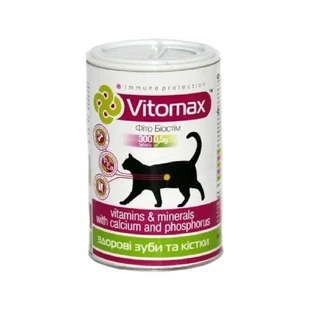 Vitomax (Витомакс) Витаминный комплекс для укрепления зубов и костей для котов; 300 таб.