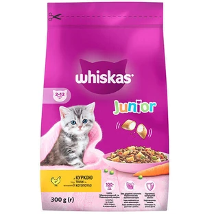 Whiskas (Віскас) - Сухий корм з куркою для кошенят; 300 г