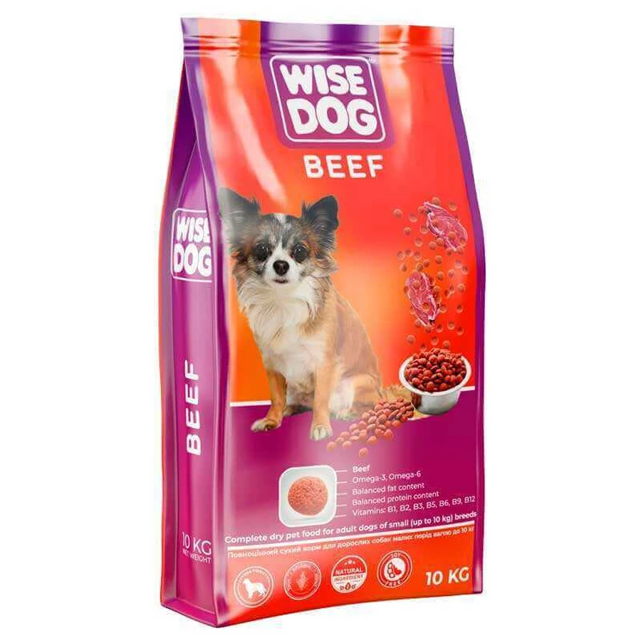 Wise Dog Beef - Сухой полноценный корм с говядиной для взрослых собак маленьких пород; 10 кг: цены и характеристики