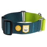 Woolly Wolf Color Block Martingale Collar Deep Teal - Нашийник широкий для собак малих, середніх та великих порід; S / 25-35 см