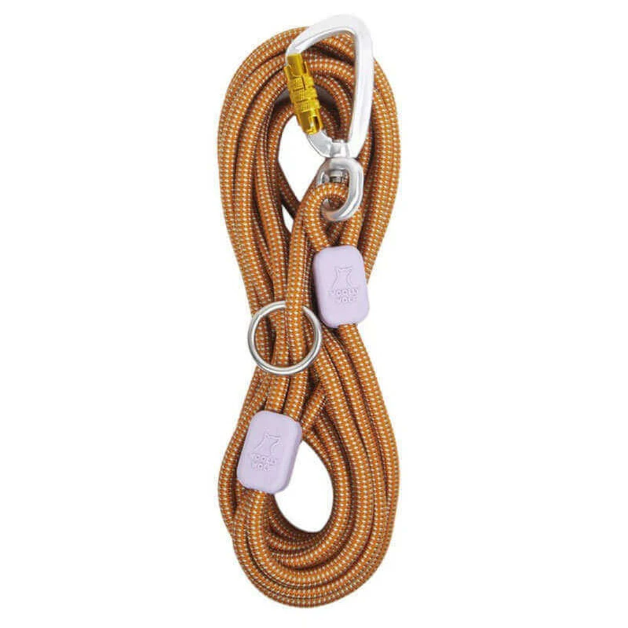Woolly Wolf Long Rope Leash Terracotta - Поводок длинный с амортизацией и светоотражателями для собак малых и средних пород; 0,8х600 см: цены и характеристики