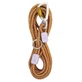 Woolly Wolf Long Rope Leash Terracotta - Поводок длинный с амортизацией и светоотражателями для собак малых и средних пород; 0,8х600 см