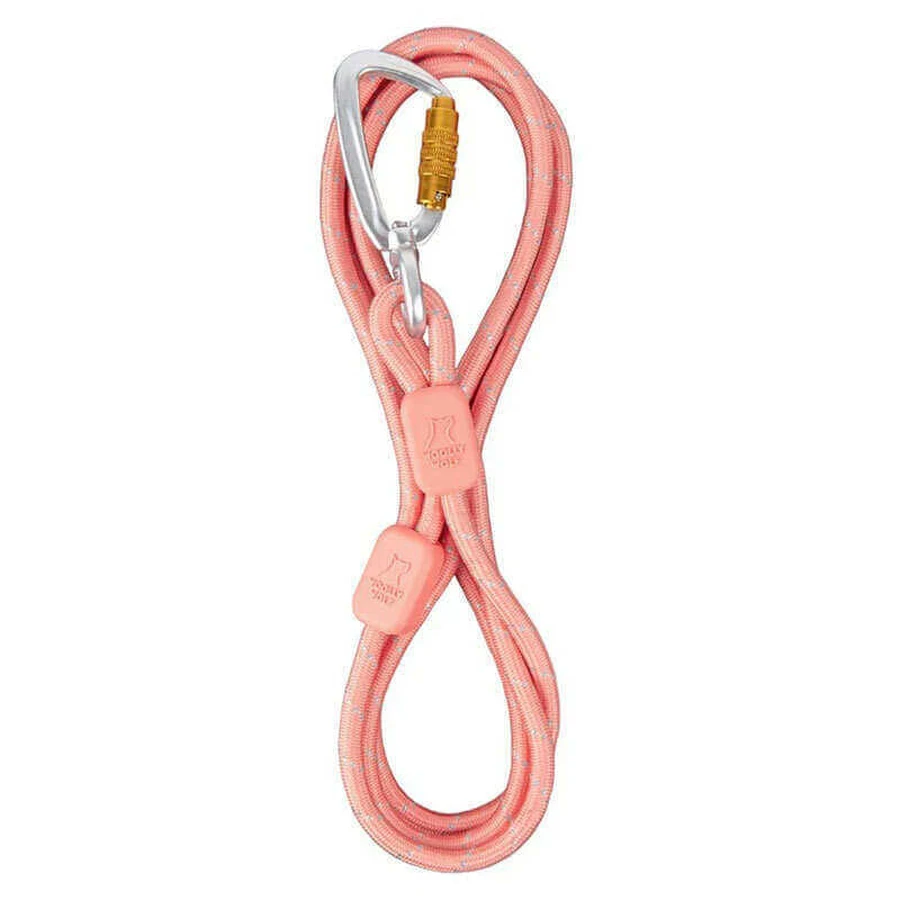 Woolly Wolf Rope Leash Thin Salmon Pink - Повідець тонкий з амортизацією та світловідбивачами для собак малих та середніх порід; 0,8х180 см: ціни та характеристики