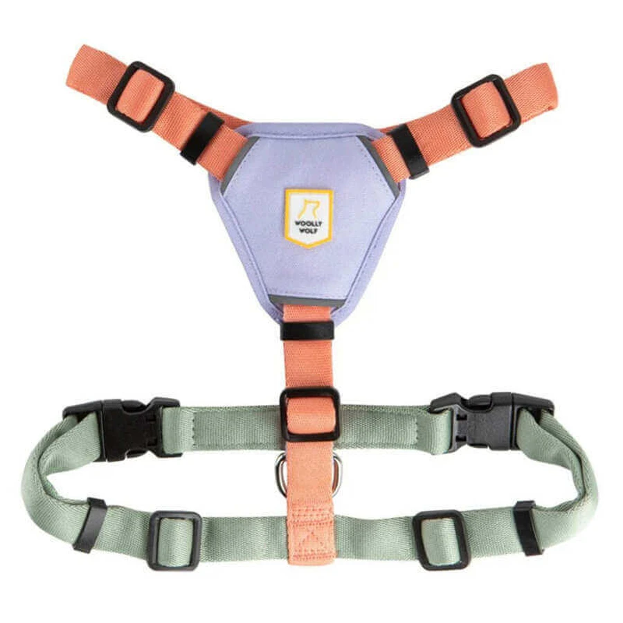 Woolly Wolf Color Block Harness Salmon Pink Mix - Шлейка анатомическая для собак маленьких и средних пород; XXS / 28-37х36-48 см: цены и характеристики