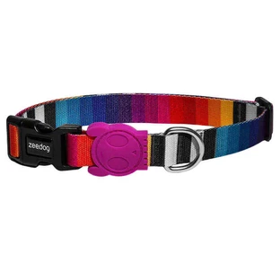 Zee.Dog Prisma - Ошейник с цветным принтом для собак; L / 2,5х45-69,8 см (Разноцветная полоска)