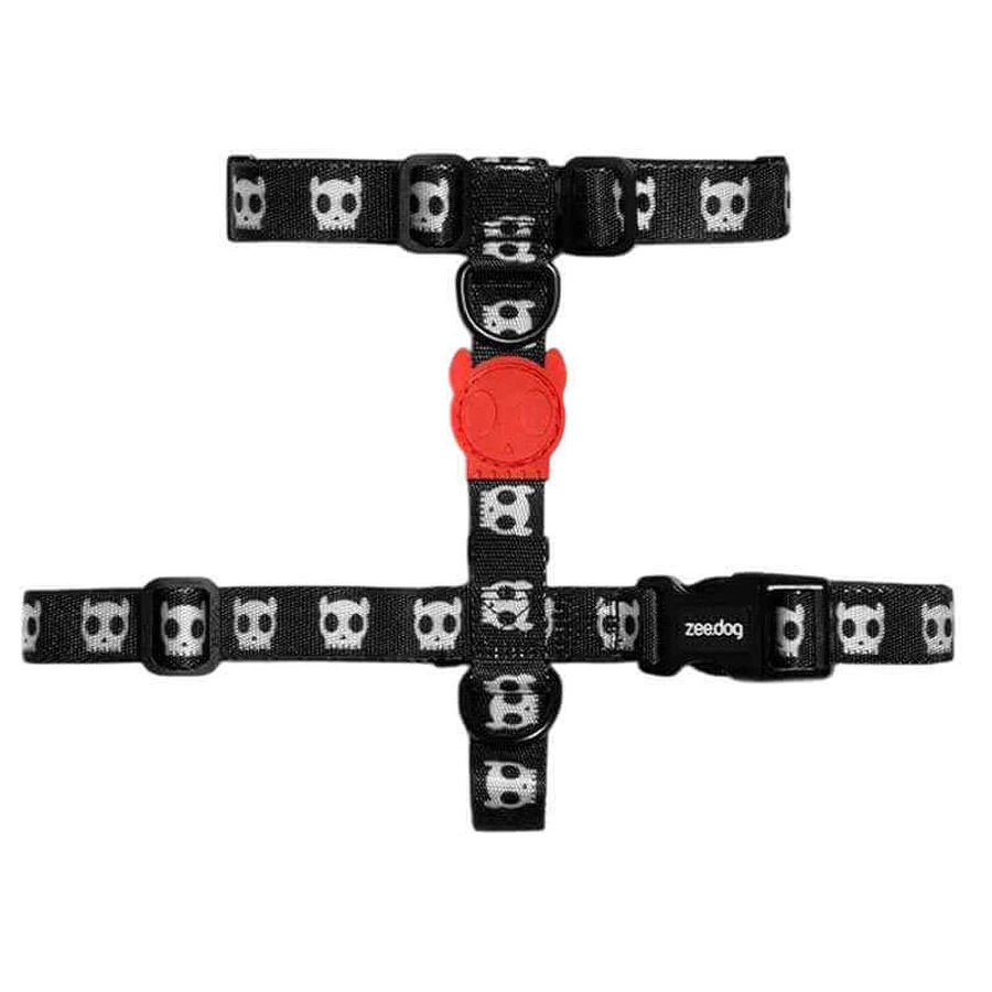 Zee.Dog H-Harness Skull 2.0 - Шлея з принтом Череп для собак; M / 31-49,8х42-68,8 см: ціни та характеристики