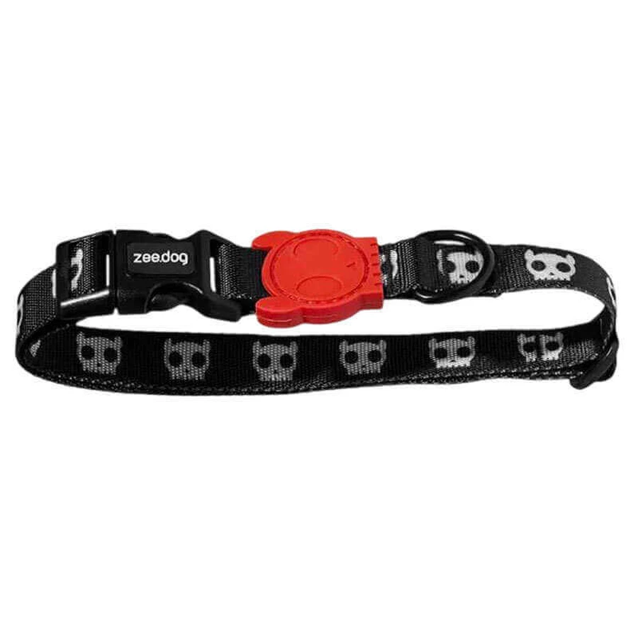 Zee.Dog Scull 2.0 - Ошейник с принтом Череп для собак; XS / 1х23-33 см (Черный / Красный): цены и характеристики