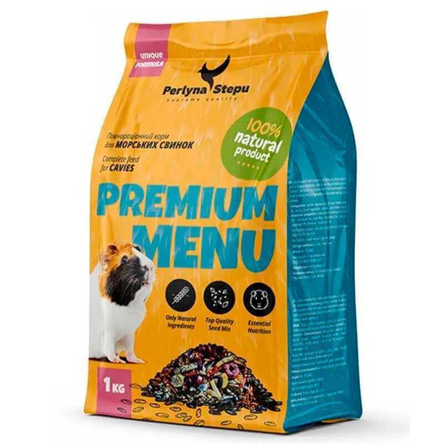 Перлина степу Premium Menu - Зернова суміш для морських свинок; 1 кг Sale!: ціни та характеристики