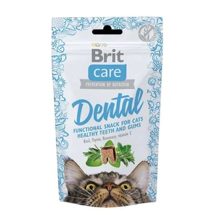 Brit Care Cat Functional Snack Dental – Функціональні ласощі з індичкою для здорових зубів і ясен у дорослих котів; 50 г