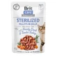 Brit Care Sterilized Fillets in Jelly Hearty Duck & Tender Turkey - Влажный корм с уткой и индейкой для стерилизованных котов (филе в желе); 85 г