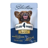 Club 4 Paws (Клуб 4 Лапи) Premium Selection Slices Dog Salmon amp; Mackerel in Gravy - Вологий корм з лососем та макреллю для собак дрібних порід (слайси в соусі); 85 г