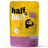 Half&Half (Халф энд Халф) - Консервированный корм с уткой для взрослых котов (кусочки в соусе); 100 г
