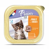 Plaisir (Плєзір) Kitten Chickenamp;Milk Terrine - Повнораціонний вологий корм з куркою та молоком для кошенят (террін); 100 г