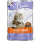 Plaisir (Плезир) Adult Sterilized Cat Chicken&Liver Chunks In Gravy - Полнорационный влажный корм с курицей и печенью для взрослых стерилизованных котов (кусочки в соусе); 100 г