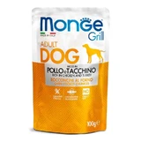 Monge Dog Grill Pollo amp; Tacchino - Консервований корм з куркою та індичкою для дорослих собак; 100 г
