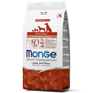Monge Natural Superpremium All Breeds Puppy & Junior - Сухой корм с ягненком для щенков различных пород; 2,5 кг