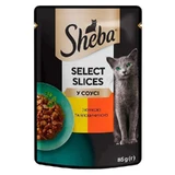 Sheba (Шеба) Black&Gold Select Slices - Влажный корм с говядиной и курицей для котов (кусочки в соусе); 85 г