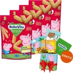 Набор BoboVita Peppa Pig Пшеничное печенье, после 1 года, 4 х 150 г + игральные карты на память, 24 бесплатно: цены и характеристики